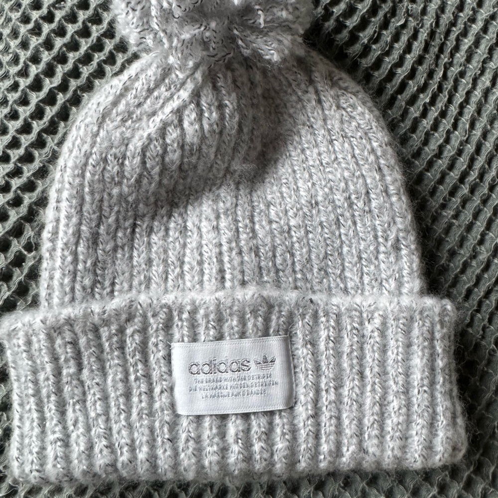 Adidas Light Gray Knit Beanie